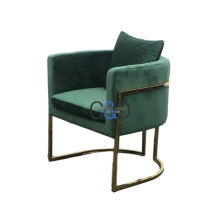 modern fabric velvet armchair blue